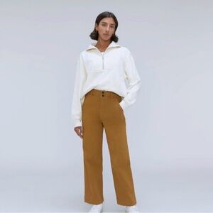 Everlane Organic Wide Leg Pant in Tapenade